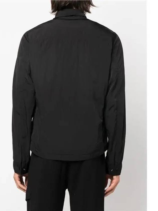 Chrome R Lens Wappen Overshirt Zip-Up Jacket Black - CP COMPANY - BALAAN 5