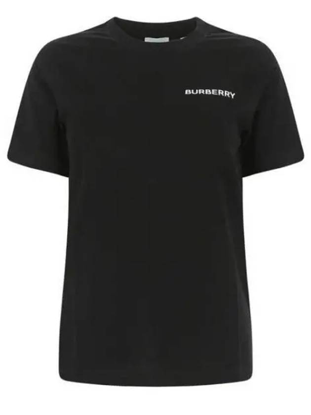 Logo Printed Cotton Short Sleeve T-Shirt Black - BURBERRY - BALAAN 2