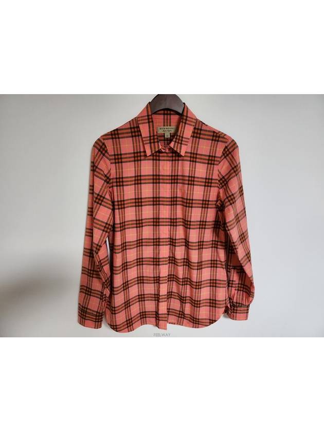 UK6 Pink Check Cotton Women s Shirt 8002969 - BURBERRY - BALAAN 1