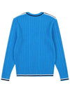 cable deformation round sweater OF2403GABLUE - ONOFF - BALAAN 2