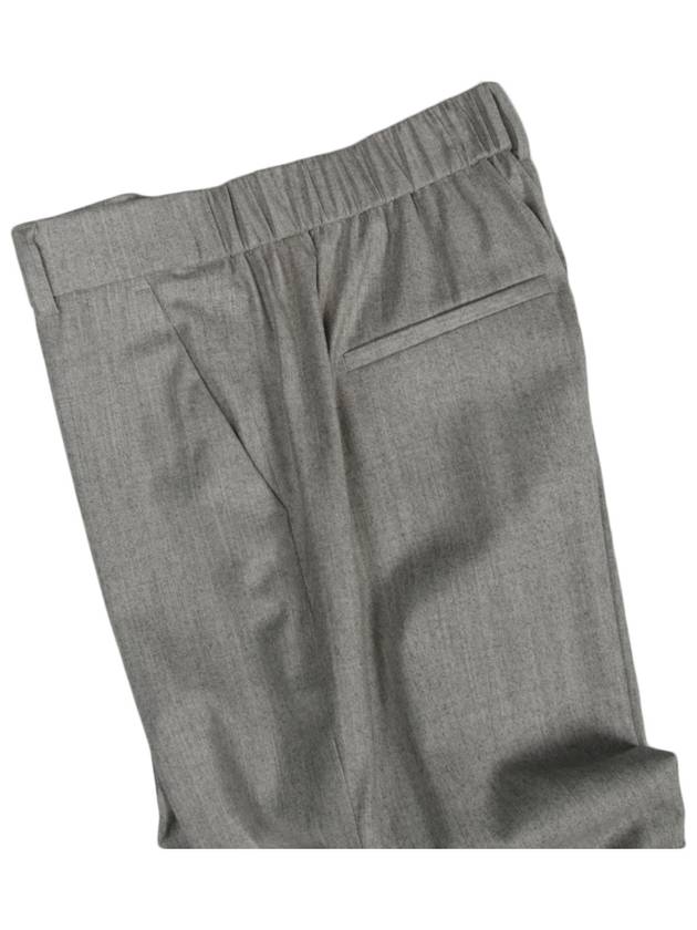 P04697 Gray Virgin Wool Band Pants - PESERICO - BALAAN 4