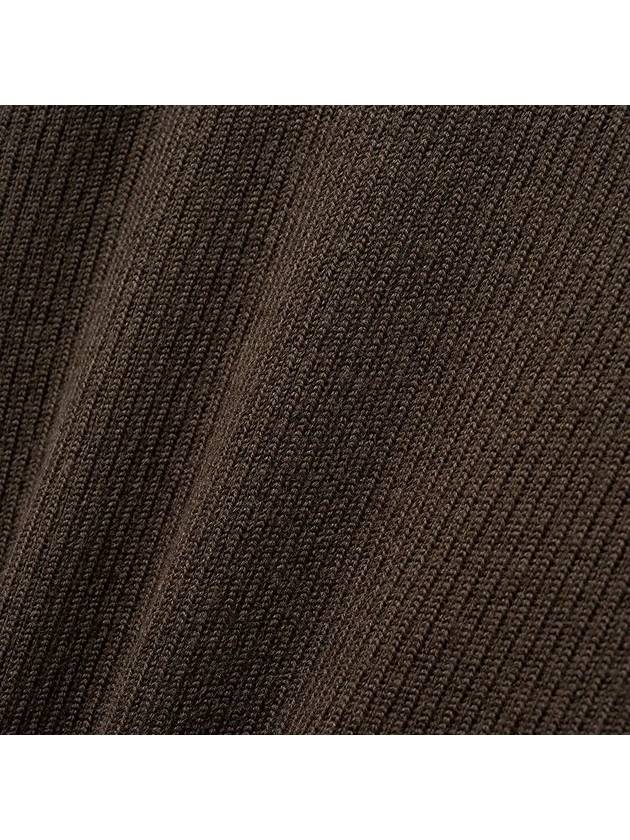 Micro ribbed square neck knit deep brown - NOIRER - BALAAN 7