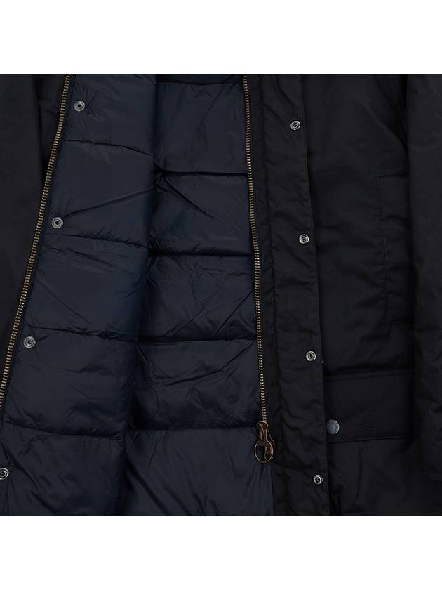 Hooded Beaufort Wax Jacket Navy - BARBOUR - BALAAN 11