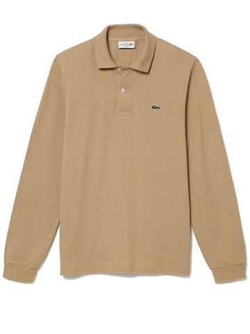 Classic Long Sleeve Polo Shirt Beige - LACOSTE - BALAAN 1