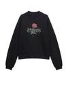 Quote Rhinestone Logo Jersey Sweatshirt Black - MSGM - BALAAN 2