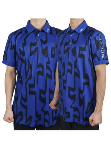 Men s Tour Tech Print Piketty Leg Fit Blue GMJT10688 O521 1120227 - J.LINDEBERG - BALAAN 1