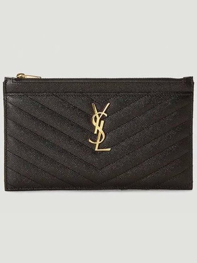 Monogram Quilted Clutch Bag Black - SAINT LAURENT - BALAAN 2