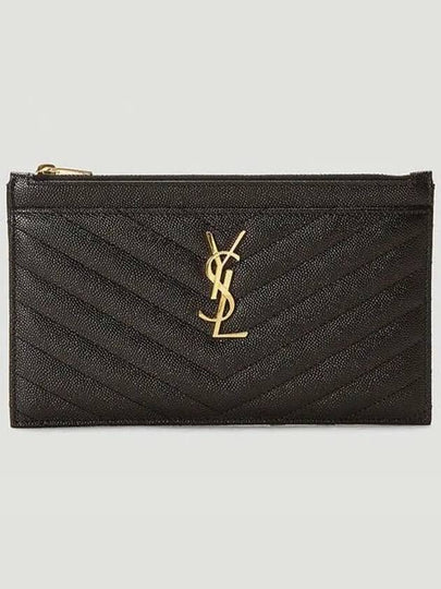 Monogram Quilted Clutch Bag Black - SAINT LAURENT - BALAAN 2