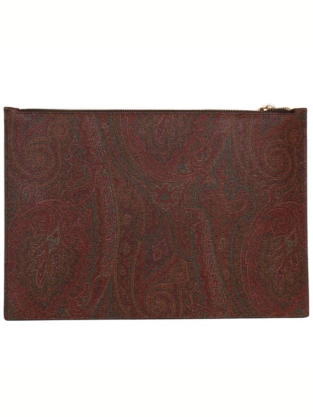 Paisley Clutch Bag Brown - ETRO - BALAAN 3