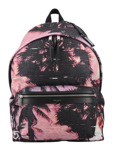 Econyl City Backpack Violet Black - SAINT LAURENT - BALAAN 1