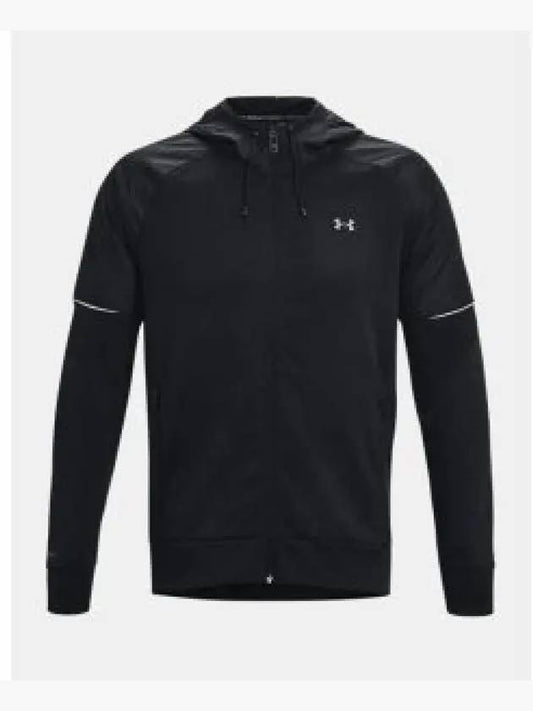 Men's Armor Fleece Storm Full Zip Hooded Jacket Black - UNDER ARMOUR - BALAAN 2