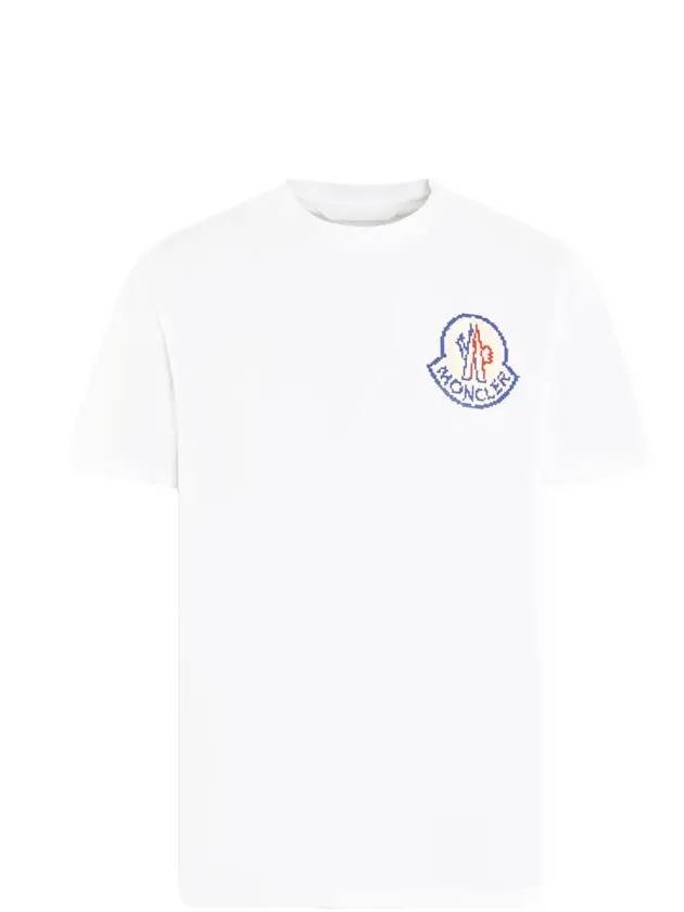 Logo Crew Neck Short Sleeve T-Shirt White - MONCLER - BALAAN 2