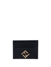 FF Diamond Card Wallet Black - FENDI - BALAAN 1