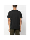 Slimfit Cotton Jersey Short Sleeve T-shirt Black - STONE ISLAND - BALAAN 5