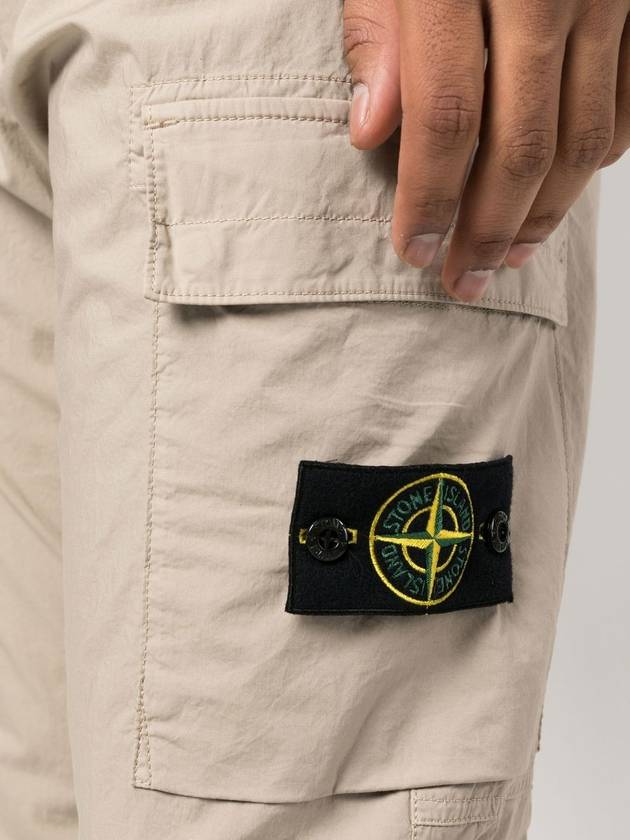 Wappen Patch Cargo Track Pants Beige - STONE ISLAND - BALAAN 6