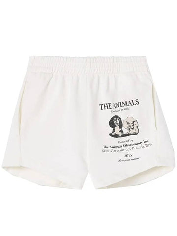 Kids Puppy Printing Short Pants White S24042 245BY - THE ANIMALS OBSERVATORY - BALAAN 1