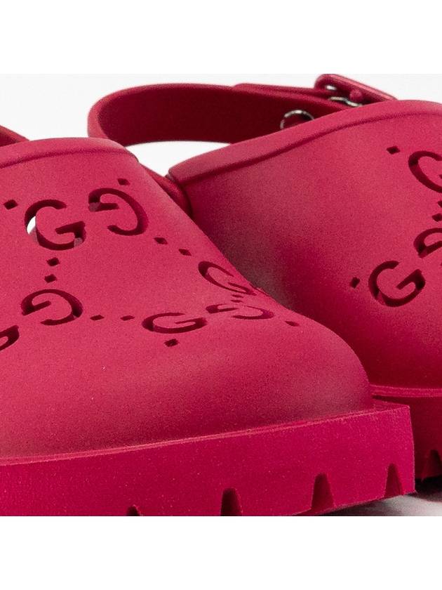 Kids GG Logo Rubber Sandals Pink - GUCCI - BALAAN 3