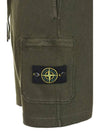 Wappen Patch Cotton Bermuda Shorts Green - STONE ISLAND - BALAAN 5