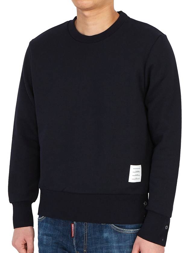 Center Back Stripe Crewneck Sweatshirt Navy - THOM BROWNE - BALAAN 4