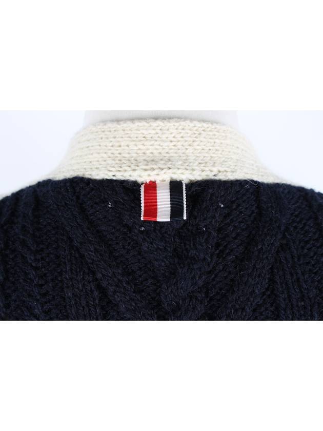 Aran Cable Funmix Cardigan 5 - THOM BROWNE - BALAAN 7