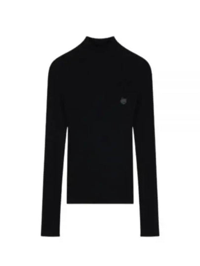 Bold Fox Head Patch Turtleneck Black - MAISON KITSUNE - BALAAN 2