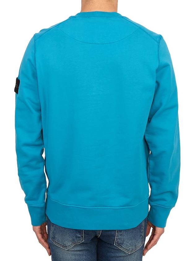 Compass Patch Crew Neck Sweatshirt Blue - STONE ISLAND - BALAAN 5