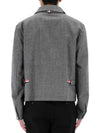 Crispy Wool Golf Zip-Up Jacket Grey - THOM BROWNE - BALAAN 3