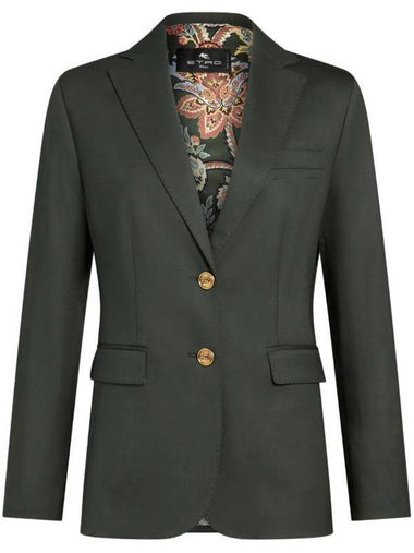 single breasted jacket green - ETRO - BALAAN 1