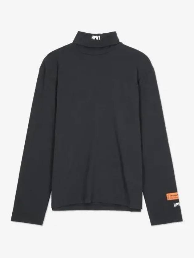 HPNY Logo Embroidered Turtleneck Black - HERON PRESTON - BALAAN 2