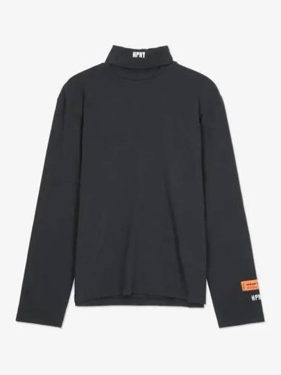 23 HPNY EMB Roll Neck HMAB027C99JER002 1001 Logo Embroidered Turtleneck T-Shirt - HERON PRESTON - BALAAN 2