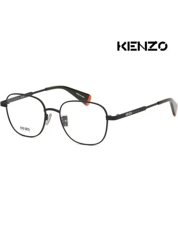 Glasses frame KZ50180U 002 matte black square light metal - KENZO - BALAAN 1