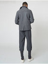 Wool Blend Pea Coat Melange Grey - ATHPLATFORM - BALAAN 7