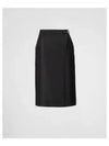 Kid Mohair Midi Skirt Blue - PRADA - BALAAN 2