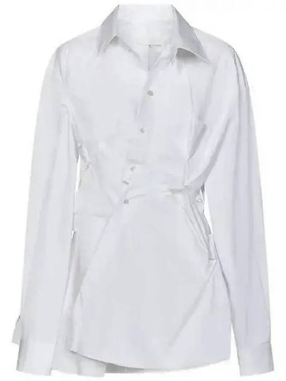 Poplin Drape Shirt White - MAISON MARGIELA - BALAAN 2