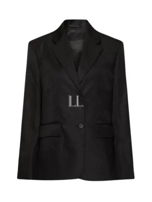 Single Breasted Nylon Blazer Jacket Black - PRADA - BALAAN 2