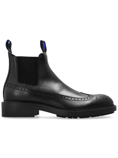 Leather Loch Chelsea Boots Black - BURBERRY - BALAAN 2