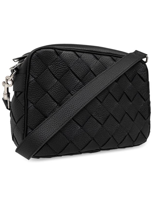 Medium Intrecciato Camera Cross Bag Black - BOTTEGA VENETA - BALAAN 5