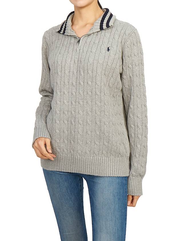 Kids half zip up knit 323868894013 GRAY Adult wearable - POLO RALPH LAUREN - BALAAN 6