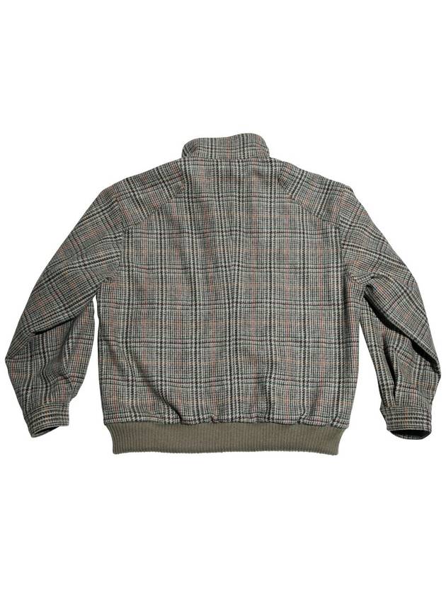 Oversized Wool Bomber Jacket Beige Check MJK2038 - IFELSE - BALAAN 3