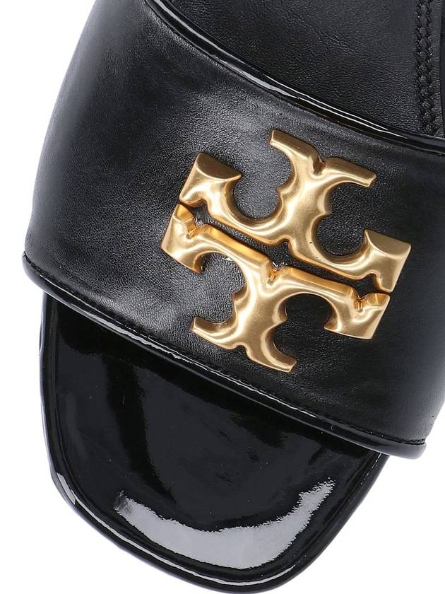 Logo Eleanor Slippers Black - TORY BURCH - BALAAN 6