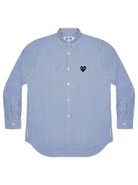 Wappen Stripe Shirt Blue - COMME DES GARCONS - BALAAN 2
