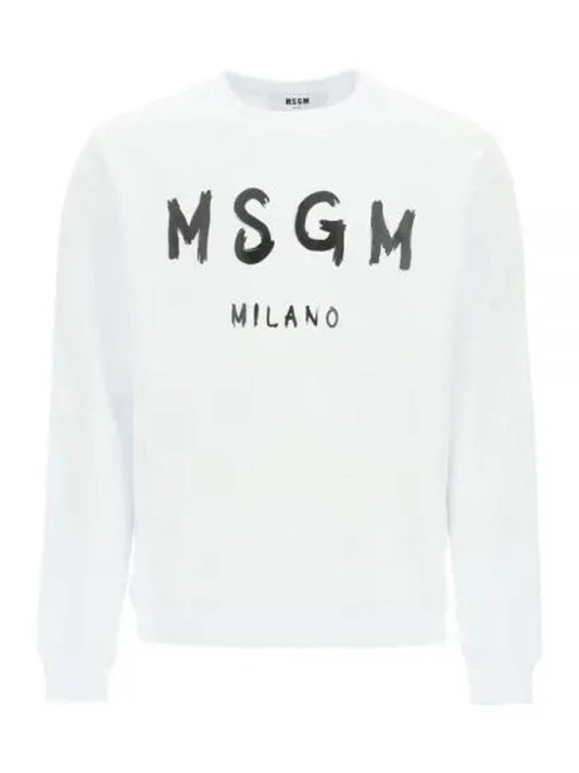 Milano Logo Print Sweatshirt White - MSGM - BALAAN 2