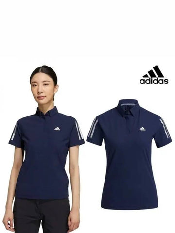 Women s functional tech wear three stripe short sleeved t shirt GM3742 golf domestic product GQFK22123020443 - ADIDAS GOLF - BALAAN 1