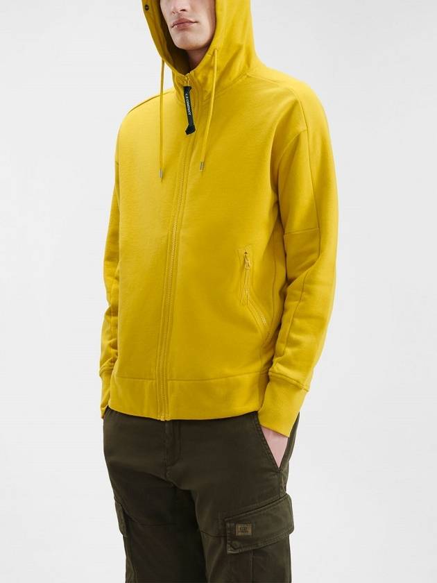 Men's Diagonal Fleece Goggles Zip Up Hoodie Yellow - CP COMPANY - BALAAN 7