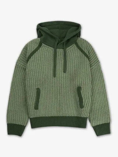 Hooded Rib Knit Top Olive - JW ANDERSON - BALAAN 2