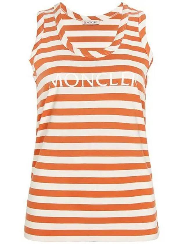 Orange logo striped tank top 8P00001 89A1N F03 1209865 - MONCLER - BALAAN 1