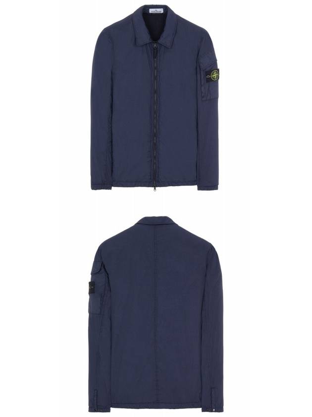 Crinkle Reps Nylon Garment Dyed Overshirt Zip Up Jacket Navy - STONE ISLAND - BALAAN 5