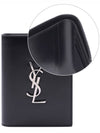 Men's Silver Monogram Fold Half Wallet Black - SAINT LAURENT - BALAAN 2