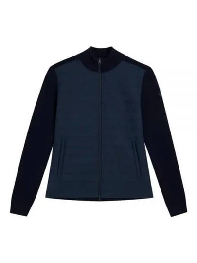 Wren Knit Hybrid Zip-Up Jacket Navy - J.LINDEBERG - BALAAN 2