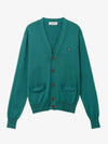 Signature Embroidered Logo Cardigan Blue - VIVIENNE WESTWOOD - BALAAN 2